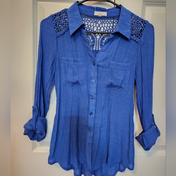 Mine royal blue blouse. Size small - Picture 1 of 5